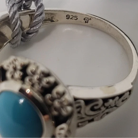 Samuel B Sleeping Beauty Turquoise Bypass Ring - Picture 3 of 3